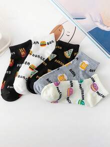 1/5 Đôi tất chủ đề đồ ăn nhanh, tất cổ ngắn bằng cotton mềm mại in hình đồ ăn ngộ nghĩnh, quà tặng cho người yêu ẩm thực, tất thường ngày unisex, lựa chọn tuyệt vời cho sinh nhật, Halloween, tiệc Lễ Tạ ơn. - Nhiều màu - Xem 3