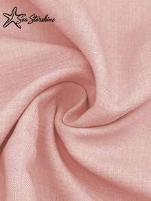 Starfish Women's Fashionable Versatile Minimalist Elegant Khaki Round Neck Sleeveless Dress, Suitable For Commuting In Spring And Summer Pink - Pink - View 5