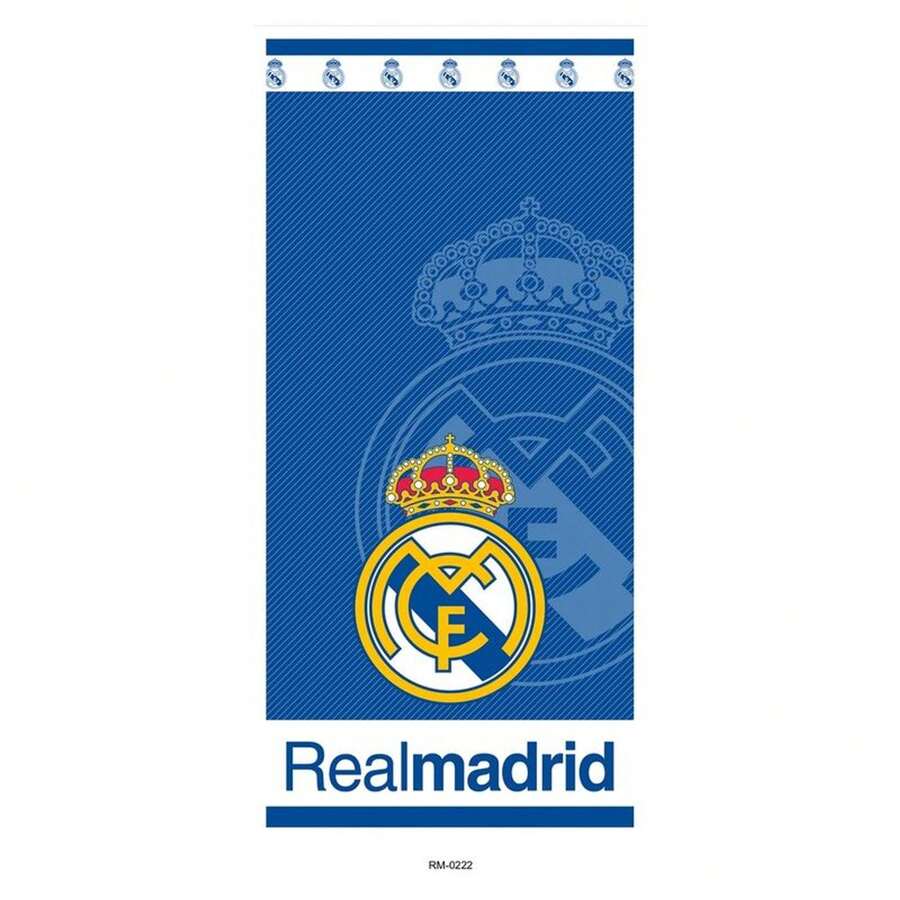 Real Madrid 皇家馬德里沙灘巾,超細纖維速乾,官方授權,70x140厘米 - 選項 3 - 查看 1