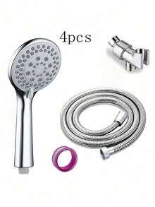 3pcs/Set 5-Setting High Pressure Handheld Shower Head Kit, Multi-Function Bathroom Shower Head Set With ABS Plastic High Flow Rain Shower Head, 59-Inch Hose And Easy Install Wall Mount Bracket, Suitable For Wall Mount Shower, Modern Bathroom, Outdoor Shower And RV, Great For Holiday Gift And Bathroom Renovation - Multicolor - View 13