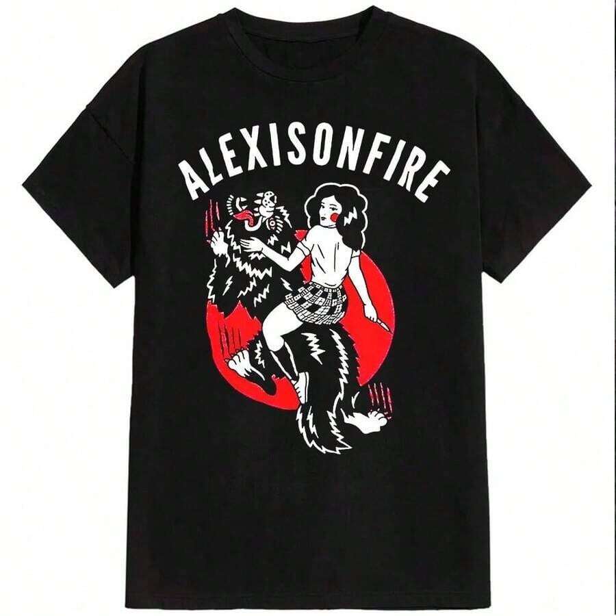 Estilo Urbano Vintage para Mujer UniNew Alexisonfire Unisex Todas las Tallas 9D191100% Algodón Transpirable - Negro - Ver 1