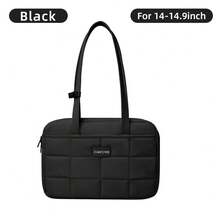 DANYCASE Bolsa para portátil de 13.3-15.6 pulgadas, bolsa de almacenamiento portátil para computadora, funda ligera de unicolor para tableta, unisex, compatible con iPad - Negro - Ver 8