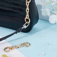 1Pc/2/3Pcs Bag Extension Chain Gold/Silver Color Optional Modification Accessory Chain Metal Texture Extended Chain Compatible With Underarm Bag Crossbody Bag Shoulder Strap Extension Buckle - Multicolor - View 5