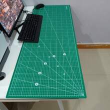 1 tấm thảm cắt 120cm, thảm cắt thủ công/vẽ, thảm cắt tự phục hồi, tấm lót cắt, thảm cắt may, thảm thủ công, tấm lót bàn phím & chuột, tấm lót bàn lớn, tấm lót chuột lớn, tấm lót bàn máy tính - 47in/120cm Màu xanh đậm - Xem 2