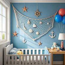 These Nautical Fishing Net Decorations, Adorned With Starfish, Feature A Vintage Marine Style. They Are The Perfect Prop For Pirate-Themed, Hawaiian-Themed, And Ocean-Themed Parties.House Decor And Accessories - Multicolor - View 4