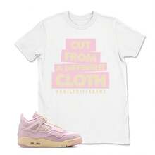 Camiseta de tela blanca a juego con las Jordans 4 Iced Carmine, el mejor regalo, para adultos y niños. - forma - Ver 1