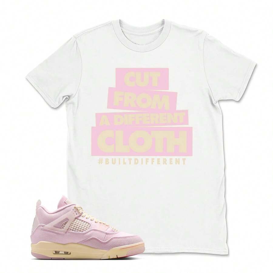Camiseta de tela blanca a juego con las Jordans 4 Iced Carmine, el mejor regalo, para adultos y niños. - forma - Ver 1