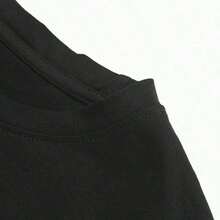1 pieza Camiseta de manga corta para mujer de talla grande con diseño retro occidental "Botas en el suelo", diseño de botas de vaquero y sombrero, camiseta casual de cuello redondo con estampado vibrante para uso casual y como regalo para fiestas temáticas o festivales, 180g 100% algodón. - Negro - Ver 4