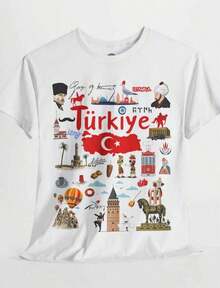 1 pieza Camiseta Ratatouille de Land Paris, Camiseta Ratatouille, Camiseta Land Paris, Camiseta de la familia Land, Camiseta con estampado gráfico de Ratatouille, temática animada para fans, cuello redondo, sudadera, tops, ropa de talla grande, detalles de diseño inspirados en París, manga corta, estilo Y2K, estilo de prenda relajado, adecuada para todas las estaciones, lavable a máquina, para uso diario casual y de negocios, conjuntos de verano para mujer, moda coreana, WJ5T180g 100% algodón. - Blanco 15 - Ver 12