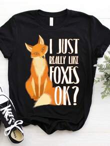 I Just Reallike Foxes Ok T1S1Hirt, Fox S1Hirt, Fox hirt, Fox T1EE, Fox Birthday, Funny Fox S1Hirt, Gir1ls Fox S1Hirt, Fox Gift, Fox Gif, - Negro - Ver 2