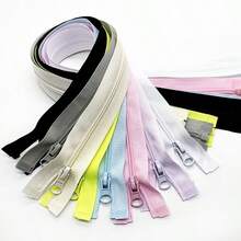 A Set Of 8 High-Quality No. 3 Single-Ended Open-End Nylon Zippers, Suitable For Sportswear And Sun-Protective Clothing - Multi-Color Combination Pack Including White, Black, Gray, Etc. - Durable Zippers In Multiple Sizes, Suitable For Sewing - 0044 8pcs Mixed Color - View 12