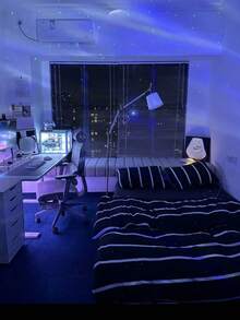 1pc LED Projector Light, Lighting Lamp, Bedroom Furniture Light, Game Decor, Perfect For Birthday Gift, Suitable For Game Room, Bedroom, Living Room, With Remote Control, Compact And Portable, Essential For Outdoor Camping, Dorm Night Light, Room Decoration Light, Festival Party Atmosphere Light - Multicolor - View 6