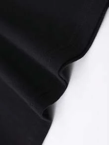 Camiseta, Camiseta de manga corta para mujer, Estampado moderno, Suave y cómoda, Refrescante y sencilla, Top a la moda. - Negro - Ver 4