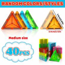 Glowing Window Magnetic Building Blocks Set, 3+ Years Old Children Light And Shadow Construction Toy, Transparent Glowing Blocks Can Create Various Structures - Multicolor - View 12