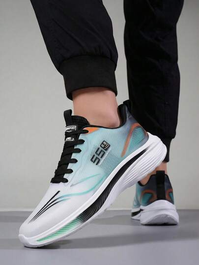 Breathable Mesh Men's Running Shoes. Lightweight, Shock-Absorbent, Non-Slip And Wear-Resistant. Ideal For Gym, Jogging, Training And Daily Wear