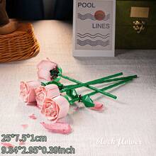 813pcs Adult DIY Simulation Flower Model Set, Home Decor Gift For Girlfriend, Wife, Mother - Multicolor - View 9