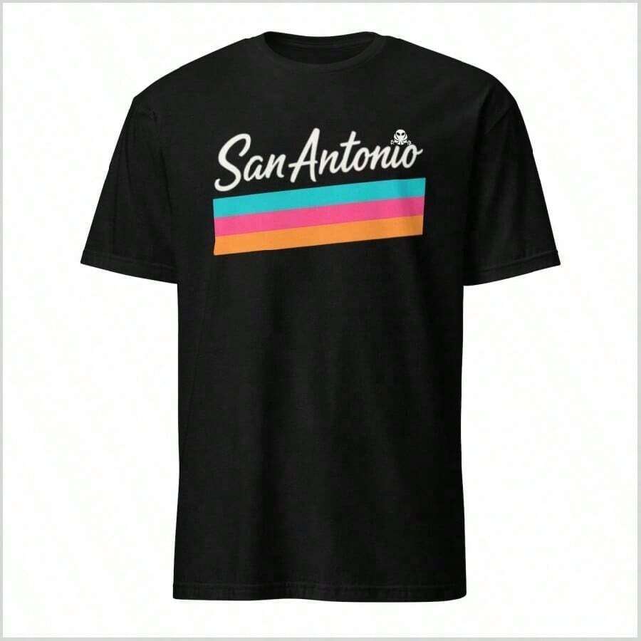 1 camiseta para fanáticos de los Spurs de San Antonio, regalo para fanáticos del baloncesto de San Antonio, camiseta gráfica Fiesta Coyote, 180g 100% algodón. - Negro 11 - Ver 1