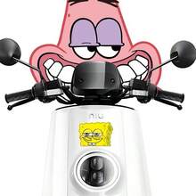 SpongeBob SquarePants 1 pieza Pegatina creativa de Plankton de dibujos animados de Bob Esponja, pegatina de alta calidad para cubrir arañazos en el automóvil, pegatinas para partes de motocicleta - A - Ver 6