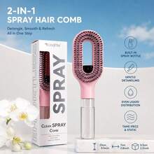 2-In-1 Spray Styling Comb, Water Mist Spray Comb With Built-In Water Tank, Soft And Flexible Bristles, Dry And Wet Use Styling Spray Comb, Suitable For Curly, Straight And Wavy Hair - Multicolor - View 11