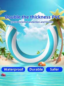 1 chiếc phao bơi hình bán nguyệt chữ U bơm hơi, phao bơi bơm hơi hình vòm sọc PVC dày dặn, thích hợp cho tiệc bể bơi, vui chơi trên bãi biển. - Lớp lót nổi - Xem 3