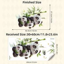 1张可爱叠叠乐大熊猫墙贴，可移除PVC卡通动物艺术贴纸，可爱自然的壁画装饰，自粘易撕装饰品，非常适合儿童卧室、托儿所、幼儿园教室和家庭室内墙面装饰 - 彩色 - 查看 12