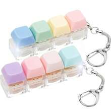 2pcs Random Color Combination Keychain, Keychain Design, Can Be Hung On Car Keys, Bags, Non-Electric, Best Gift For Holidays And Birthdays - Multicolor - View 2