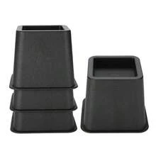 NEW 4Pcs Heavy Duty Bed Chair Risers Feet Leg Lift Furniture Extra Raisers Stand 3" UK - VP00451 - View 6