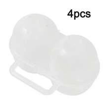 Sturdy PP Polypropylene Egg Carrier Box, Dual Compartment Design To Protect Eggs, Solid Color Anti-Shock, Outdoor Egg Storage - White Transparent - View 12