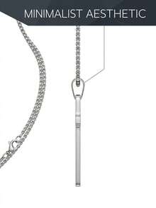 1pc Stainless Steel Cross Pendant Necklace, Unisex Daily Wear Jewelry, Best Gift - Multicolor - View 6