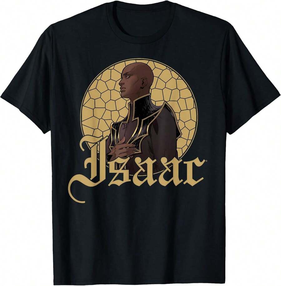 Unisex T-Shirt Made Of Pure Cotton, Castlevania Isaac Portrait T-Shirt, Summer T-Shirt, Blouse, Basic Top, Creative Design, Outdoor Game, Cool Style, Fun Design, Ideal For Outdoor Games. - Black - View 1