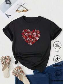 Round Neck, Short Sleeve T-Shirt From Fashionable Clothing, Made In Mexico, For The Spring-Summer 2026 Season. With A Cartoon Print, It Is A Couple's Model, Suitable To Wear Both Inside And Outside, Ideal For Office And Casual Style, Designed For Men And Women, In Individual Unit. - 黑色 - 查看 2