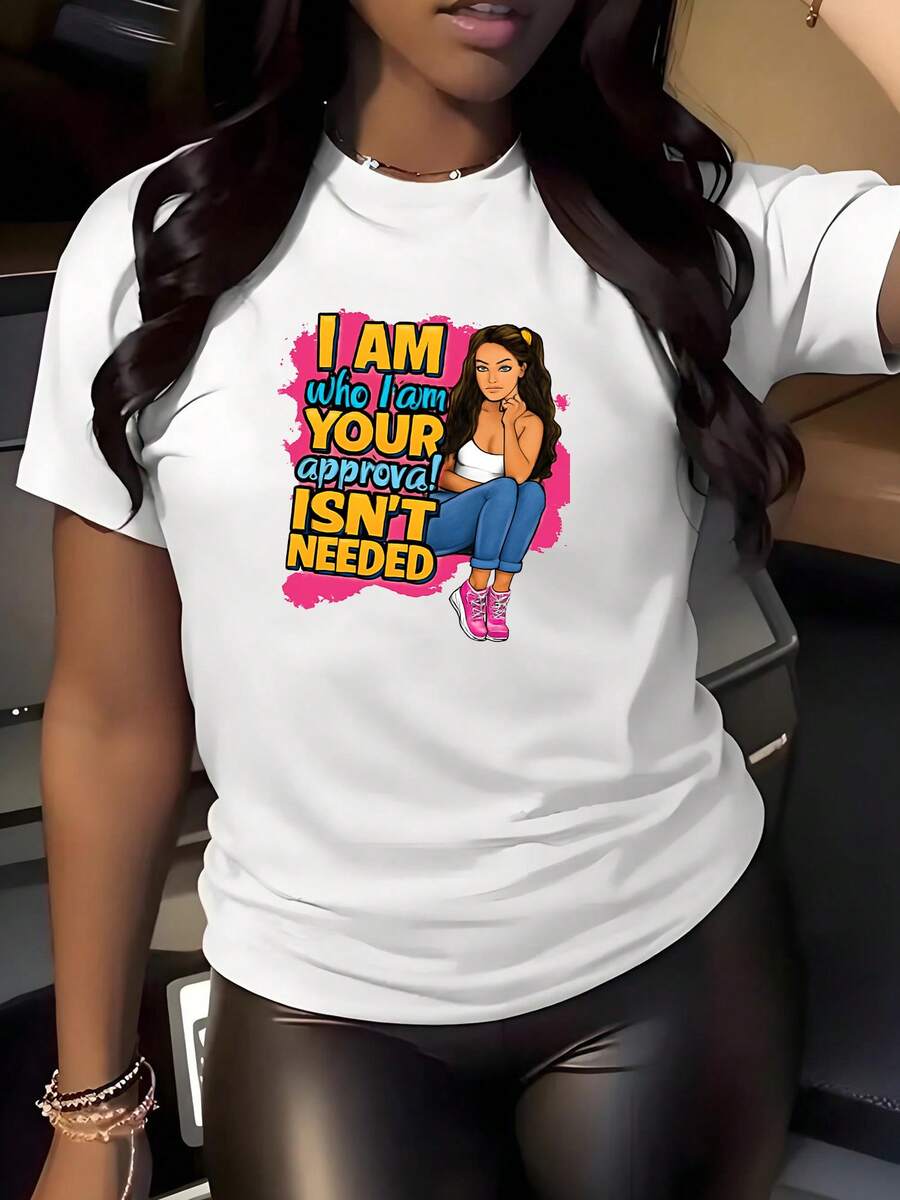 Women's Casual Short Sleeve Crew Neck T-Shirt | Featuring A Fun Print, Soft And Breathable Fabric, Machine Washable, Comfortable In All Seasons, Versatile T-Shirt, Comfortable Fit, Loose Cut, Lightweight Shirt. Soft. - 白色 - 查看 1