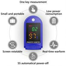 Precision Pulse Oximeter - Monitor Your Health In Real Time And Easily Keep Track Of Your Physical Condition-Perfect For Home And Fitness Use! (Navy Blue) ﻿ - View 3
