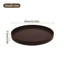 1/2pcs ABS Plastic Round Tray, Minimalist High-End, Multi-Purpose Storage, Suitable For Breakfast, Snacks, Desserts, Fruits, Coffee/Tea Sets, Cosmetics, Candles, Plants Display, Garden Party, Picnic, Christmas, Thanksgiving, Halloween, Home, Kitchen, Bathroom, Living Room, Dining Room, Office, Retail Store Decor - Dark Wood Color - View 9