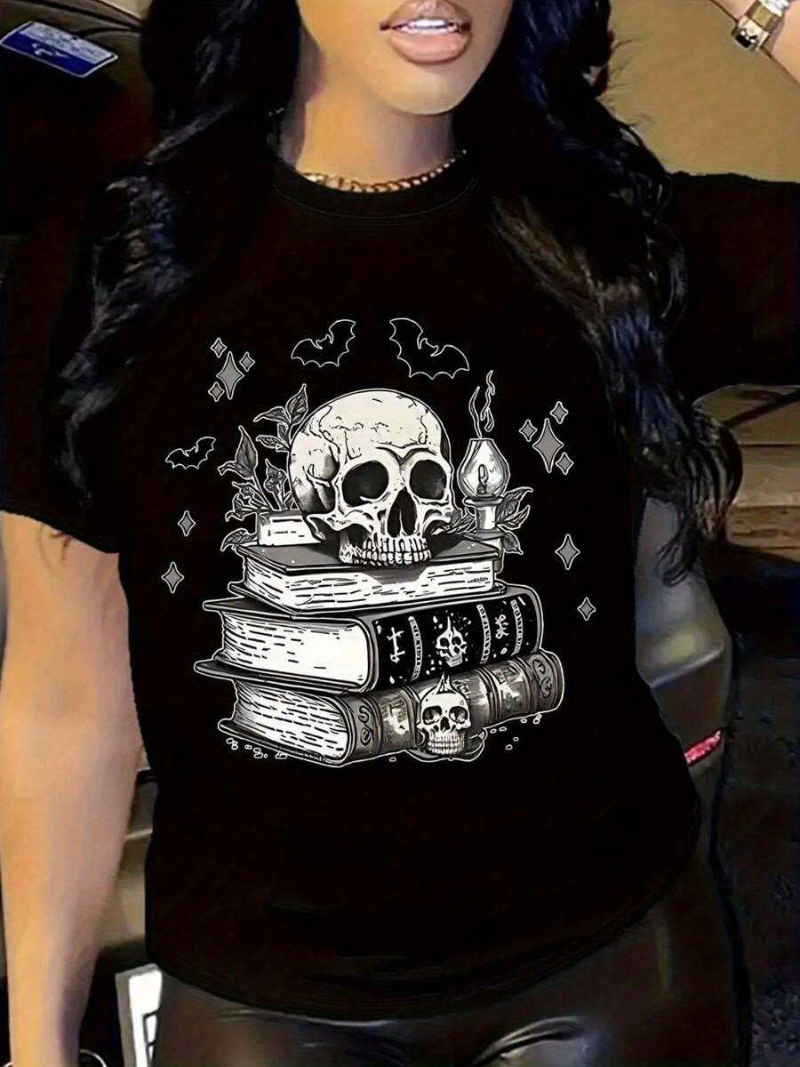 Camiseta Oversize para Mujer Talla Grande - Blusa de Cuello Redondo y Manga Corta en Tejido Elástico | Lavable a Máquina, uste para Todas las Estaciones | Adecu para Todo Tipo de Cuerpo, I para Looks Casuales y Capas