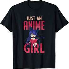 Camiseta de Anime para Mujeres y Chicas Amantes del Anime, Estilo Otaku Kawaii, Manga Japonés, Y2k - Negro - Ver 6