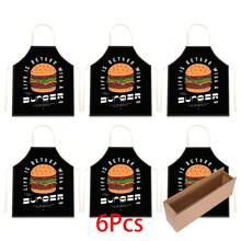 1pc Hamburger Pattern Printed Apron, 100% Polyester, Sleeveless With Neck Strap, Suitable For Cooking, Baking And Entertainment, Great For Home Kitchen, Party, Outdoor BBQ, Baking Apron | Vibrant Apron | Polyester Apron | Printed Apron - Multicolor - View 13