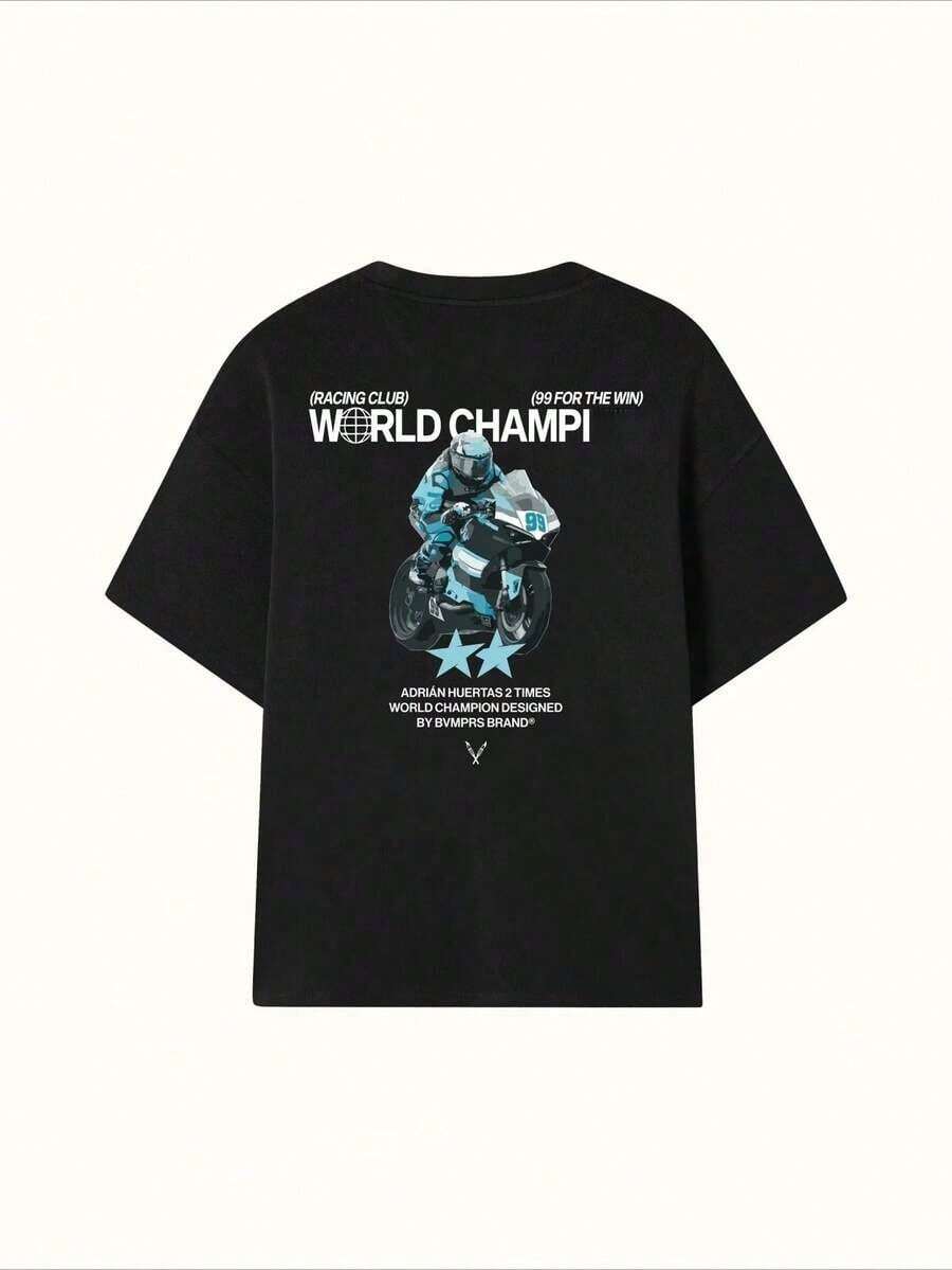 2026 New Hip-Hop World Tour T-Shirt Pure Cotton B-Billie Top Round Neck Short Sleeve Eilish Women's Photos And Text Gender-Free. - 黑色 27 - 查看 1