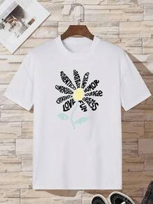 Camiseta casual de mujer a la moda, nueva, con letras florales. Camiseta casual holgada para mujer con estampado floral de girasoles. Camisetas de mujer - Estilo vintage urbano, unisex, de algodón, manga corta, cuello redondo. Camisetas de mujer. - Blanco - Ver 2
