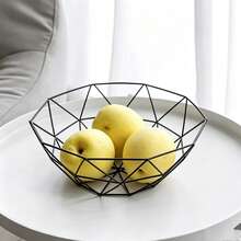 Durable Metal Fruit Storage Basket, Iron Art Fruit Basket, Breathable Snack Bowl, Kitchen Fruit Bowl, Countertop Fruit And Vegetable Basket, Space-Saving, Sturdy And Durable, Not Easy To Deform. It Is A Home Decoration Item That Matches A Variety Of Home Decoration Styles, Suitable For Use In The Kitchen, Living Room, Bedroom, Dining Room, Folk House, Pantry And Dining Table. A Must-Have For Modern Kitchens, Kitchen Accessories And Kitchen Storage Organizers. It Is Also An Ideal Gift For Housewarming, Festivals, Mother's Day And Father's Day. - View 4