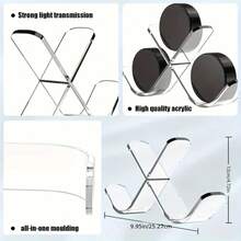 Giá trưng bày ba quả bóng khúc côn cầu bằng acrylic trong suốt, hộp đựng bóng khúc côn cầu bằng acrylic trong suốt. - 1PC - Xem 6