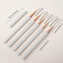 5 Peças Conjunto de Pincéis Liners de Unhas com Cabo Hexagonal, Pincéis de Pintura com Ponta Ultra Fina para Linha Francesa, Flor, Ferramentas de Arte de Unhas DIY - Branco - Visão 6