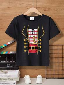 Nueva camiseta gráfica divertida para hombre y mujer 2026, camisetas para jóvenes, camiseta de manga corta con estampado gráfico de piratas creativo para niño, verano, diseño retro y suave, para viajes, festivales o fines de semana, conjunto, ropa de niña, conjuntos familiares a juego adecuados para uso casual al aire libre en verano, tallas S-XXXL, ropa para niños, ropa para adolescentes, camisetas para niñas, ropa de niña, ropa para niñas, regalo perfecto para el último día de clases, el Día de la Bandera Haitiana, el Día Mundial del Medio Ambiente, el Día del Padre. - Negro - Ver 7