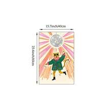 1/3幅异想天开动物墙画，色彩缤纷的迪斯科豹子、长颈鹿、斑马和兔子图案帆布画，时髦儿童房婴儿房海报，酷炫墙面装饰，适合儿童卧室和婴儿房，送给她的礼物，不含框 - 彩色 - 查看 13
