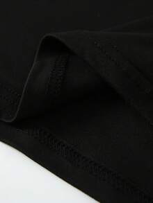 a imagen personal de es una hermosa camiseta deportiva casual de cuello redondo, cómoda para primavera, verano, otoño e invierno, nueva camiseta de verano, elegante ropa de mujer para las vacacionesElegancia y moda,Camiseta con estampado de Muñera,Estampado clásico de bandas de rock para festivales o uso diario,Camiseta estampada de mujer Majja,Camiseta estampada con patrón Norbokin - Negro - Ver 5