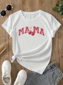 Camiseta blanca oversize para mujer con estampado "Fruit Of The Spirit" y cerezas, estilo veraniego y bohemio Playera de manga corta blanca con diseño gráfico de cerezas rojas en espalda, ideal para looks frescos y femeninos - YH569-Blanco - Ver 2