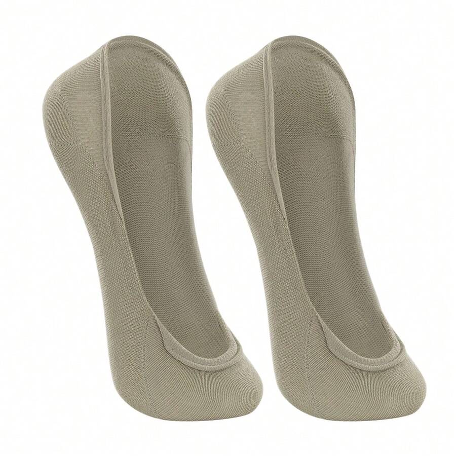 Kit Of 2 Lupo Basic Seamless Slipper Socks With Silicone 03287-088 - Beige - View 1
