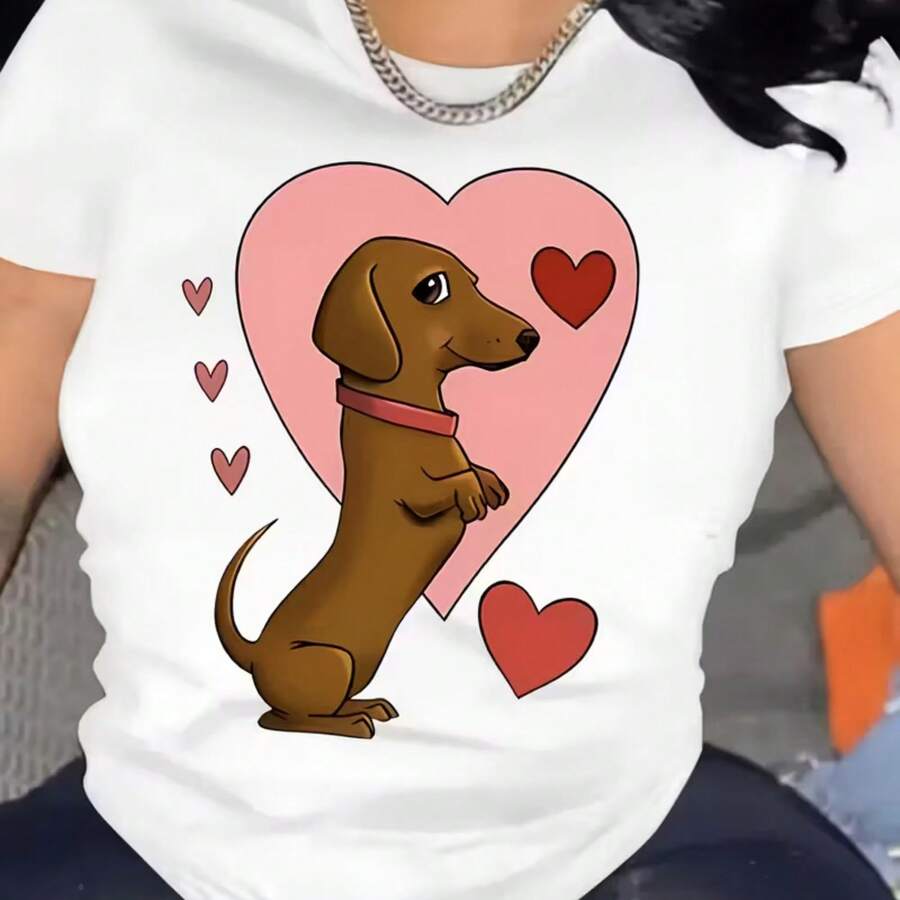 Printed T-Shirt For Men And Women - 白色 - 查看 1