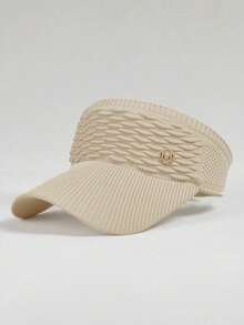 1/2pcs Girls' Solid Color Elastic Sports Sun Hat, Quick-Dry Wide Brim Sun Hat Suitable For Sports, Camping, Cycling, Outdoor Daily Wear - Pleated Hollow Hat - View 17