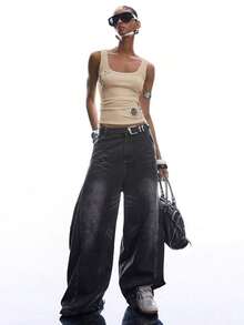 2026 Nueva Llegada, Top Minimalista Sin Mangas y Sin Espalda, Adecuado para Primavera/Verano, Estilo Hip-Hop, 100% Algodón, Top Personalizado Ajustado para Mujer, Chaleco de Algodón, Top con Botones Estilo Old Money, Tops Sexys para Damas, Top de Verano - Albaricoque - Ver 6